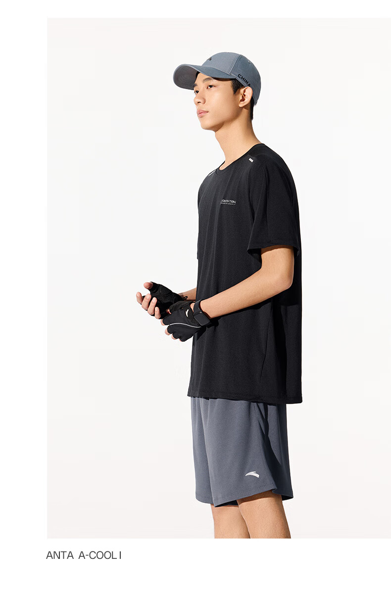 Anta Quick-Dry T-Shirt | Men's Short Sleeve Summer Moisture-Wicking Breathable Training Running Fitness Top 11