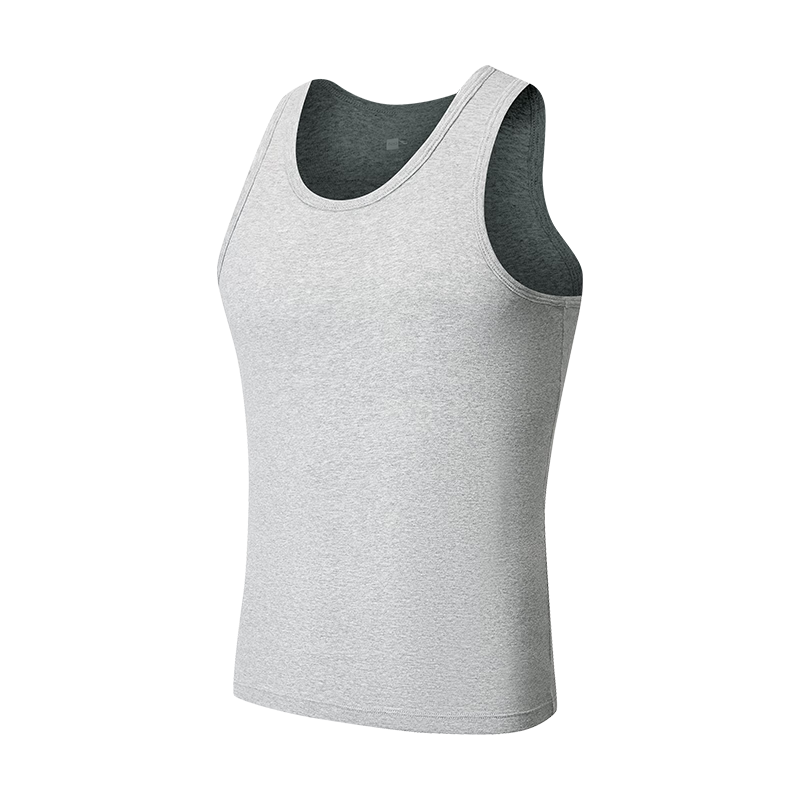 Hosa Men's Cotton Undershirt, Breathable Sports Tank Top, Round Neck, Slim Fit, High Elasticity Sleeveless Tee for Summer