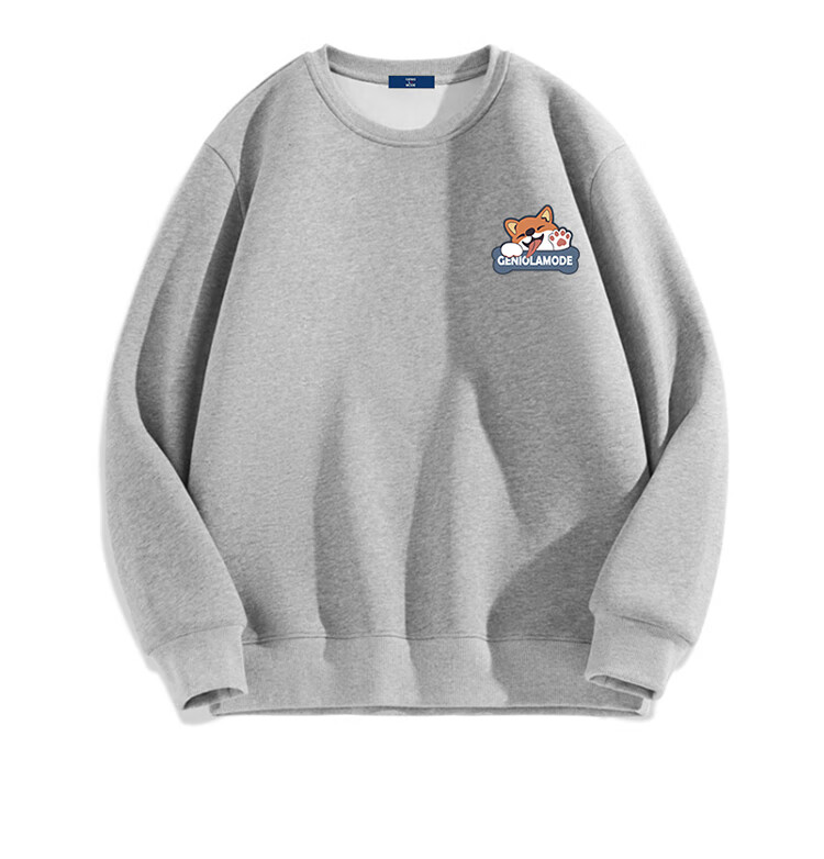 GENIOLAMODE Men's American Style Sweatshirt Spring and Autumn Casual Long Sleeve Crewneck Loose Fit Youth Couple Outfit 6
