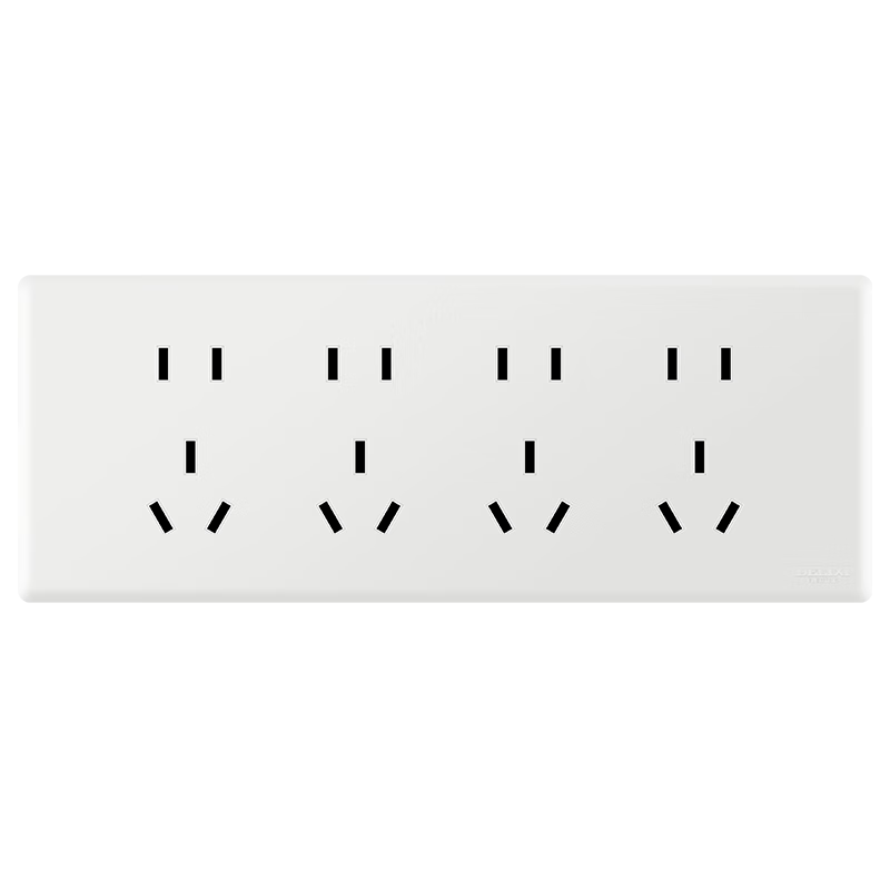 DELIXI 118-Type Switch Socket Panel, CD696 Ultra-Thin Aesthetic Large Panel, Twenty-Hole Socket, White