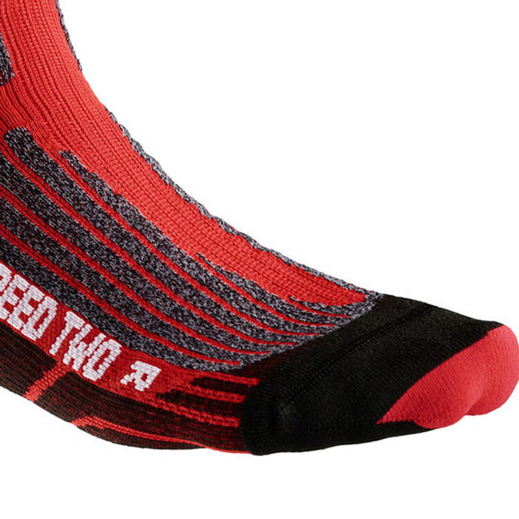 XBIONIC Outdoor Running Race Quick-Dry Athletic Short Socks V2.0 R018 Red/black, 22.5cm-24(35-38) 5