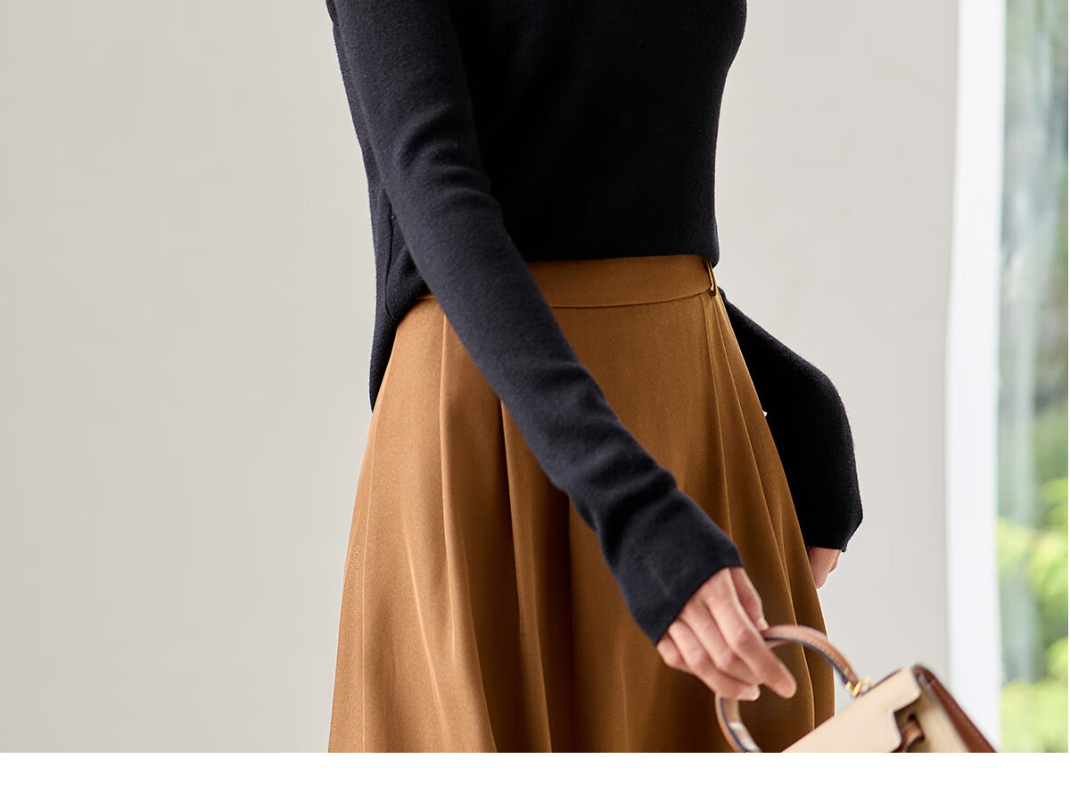 Chushen Chunqiu Women's Knitwear Designer Round Neck Solid Color Versatile Base Sweater Top S144Z7003 21
