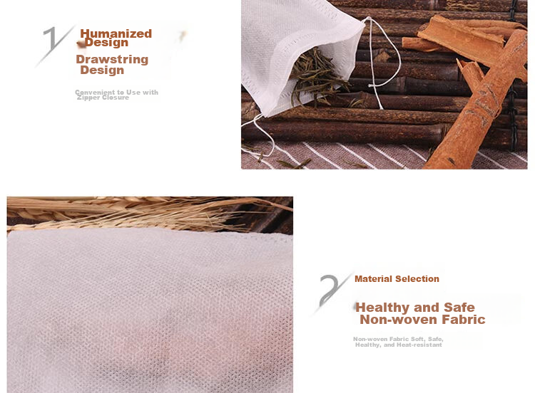BJ Tea Bag, Herbal Medicine Infusion Gauze Bag, Non-Woven Fabric Herbal Medicine Dispensing Filter Bag, Marinade Seasoning Packet, Filtering Decoction Bag 9