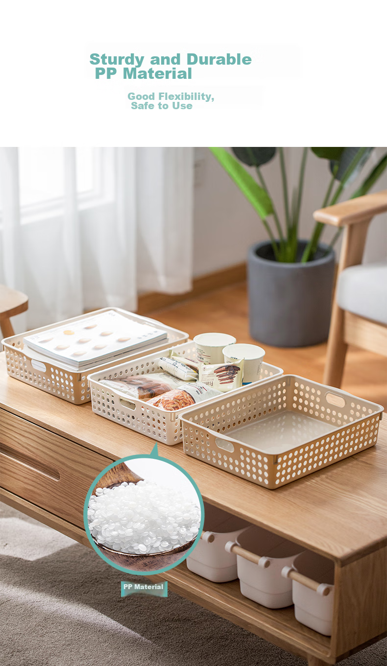 CHAHUA Round Storage Basket, Desktop Organizer Basket, Kitchen Storage Basket, Water Filter Basket, Fruit Basket, Vegetable Washing Basket - XL, Set of 4 5
