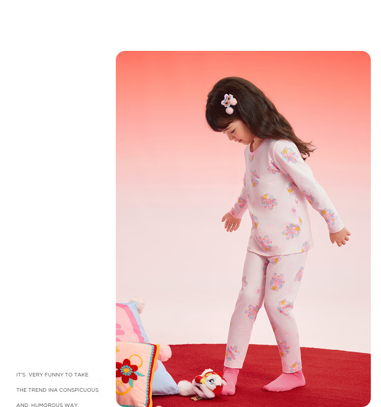 BALABALA Autumn Underwear Set for Snake Year Boys And Girls, Warm Inner Wear for Toddlers, Red Pajamas for Zodiac Years, 208125169201 19