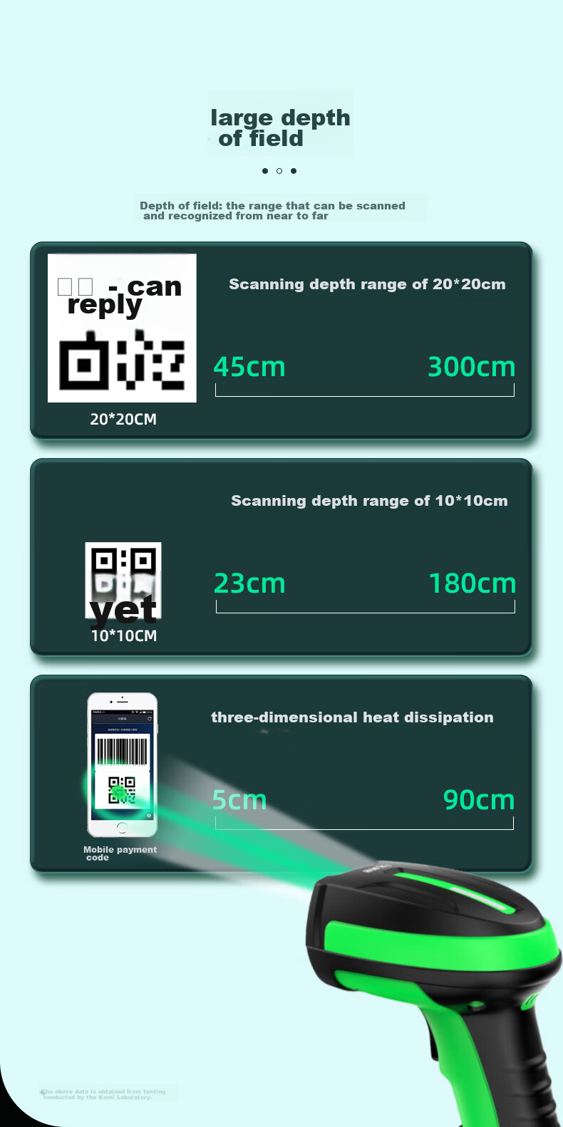 Kemi (Comet) Wireless Bluetooth Barcode Scanner And QR Code Gun, 1D/2D Barcode Scanner for Supermarkets, Restaurants, Cashier, Warehouse, Logistics, Light Industrial Barcode Scanner with Charging Dock TE500D 9