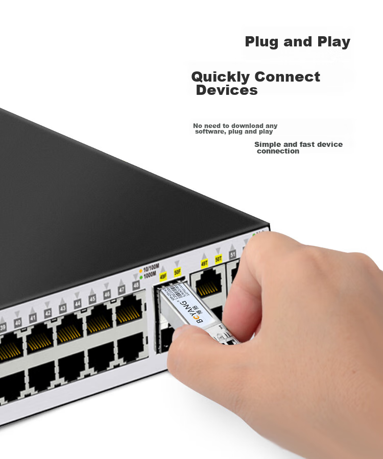BOYANG BY-10GS4 SFP+ Optical Module, 10 Gigabit Single-Mode Dual-Fiber Optic Module (1310nm, 10km, LC), Compatible with Cisco Switches, SFP-10G 8