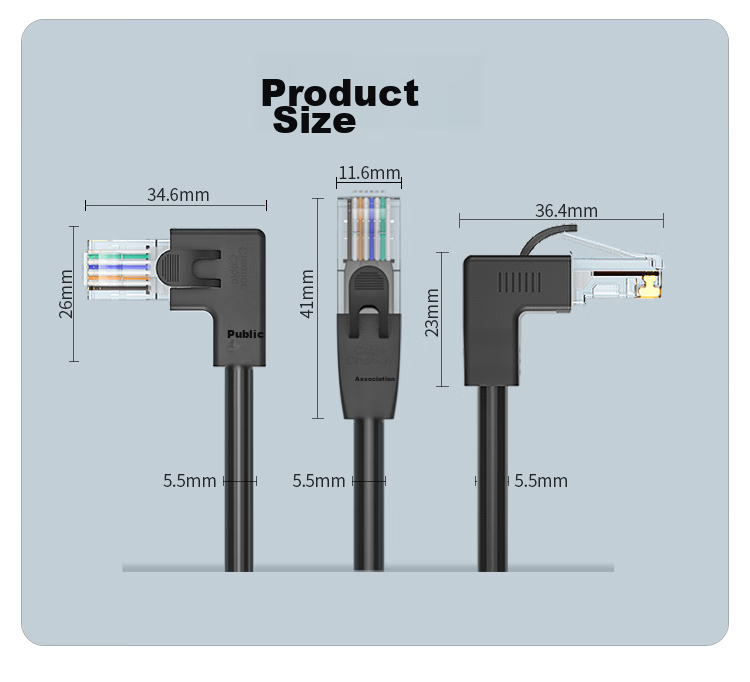 Cable Creation CAT6 Gigabit Ethernet Cable Connector RJ45 Crystal Head Elbow Computer Network Patch Cable Finished Network Cable, Upward Elbow 3 Meters CL0096 16