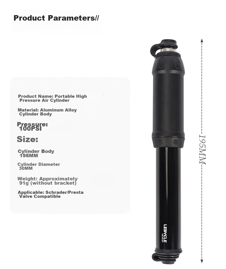 LEBYCLE Mountain Road Bicycle Portable Pump High Pressure Inflator + Tire Repair Tool Kit without Glue 1