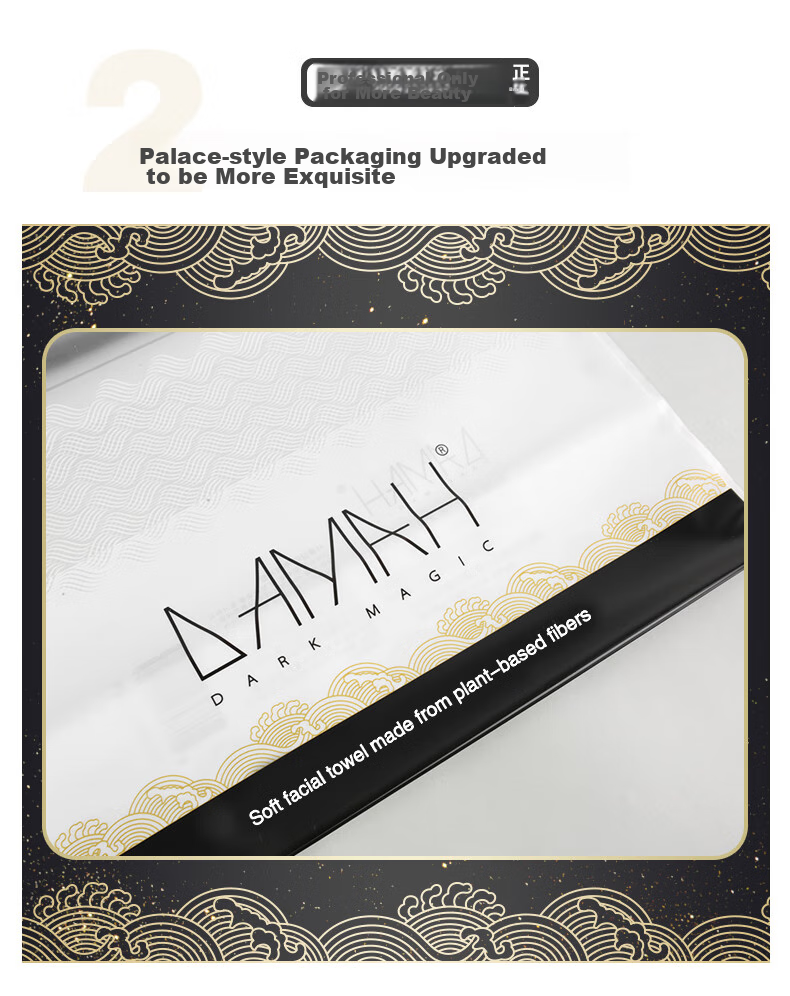 DAMAH DARK MAGIC Black Magic Disposable Facial Cleansing Wipes, Extra Large And Thick Face Towels, Soft Wipes in Roll Packaging *1 Bag 9