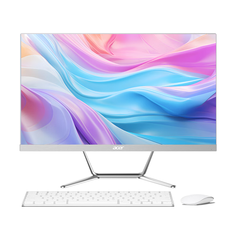 Acer Hummingbird 27-Inch All-In Desktop Computer (12th Gen Core I3-N355, 16GB RAM, 512GB SSD) Flicker-Free Office Use