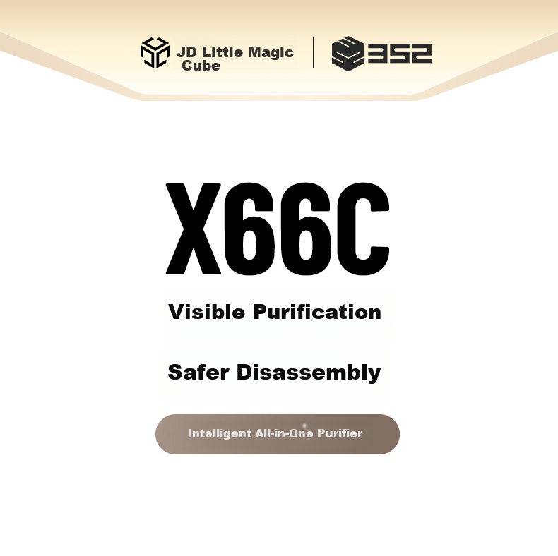 352 Air Purifier Removes Formaldehyde, Disinfects, Eliminates Bacteria, And Reduces Smog And Odors Smart Digital Display Home Use X66C Original Filter [Accessory] 1