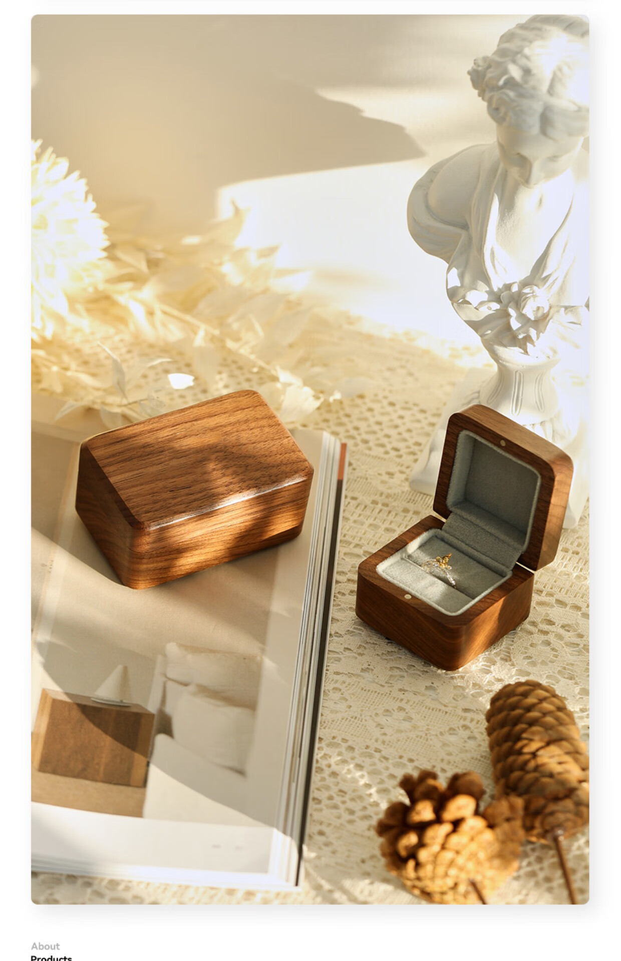 Fanyejia Vintage Jewelry Storage Box, High-Quality Cork, Compact And Portable, for Travel Earrings, Rings, Bracelets, Accessories, 520 Gift 11