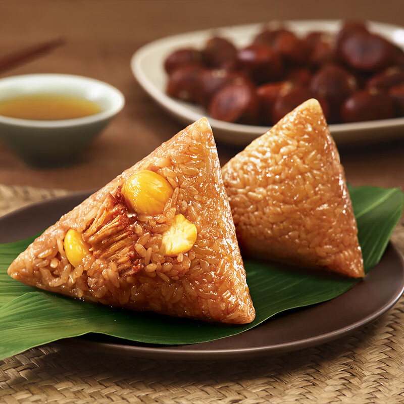 五芳斋 速冻栗子猪肉粽 140克*5只 嘉兴粽子栗子肉粽端午粽子早餐食品