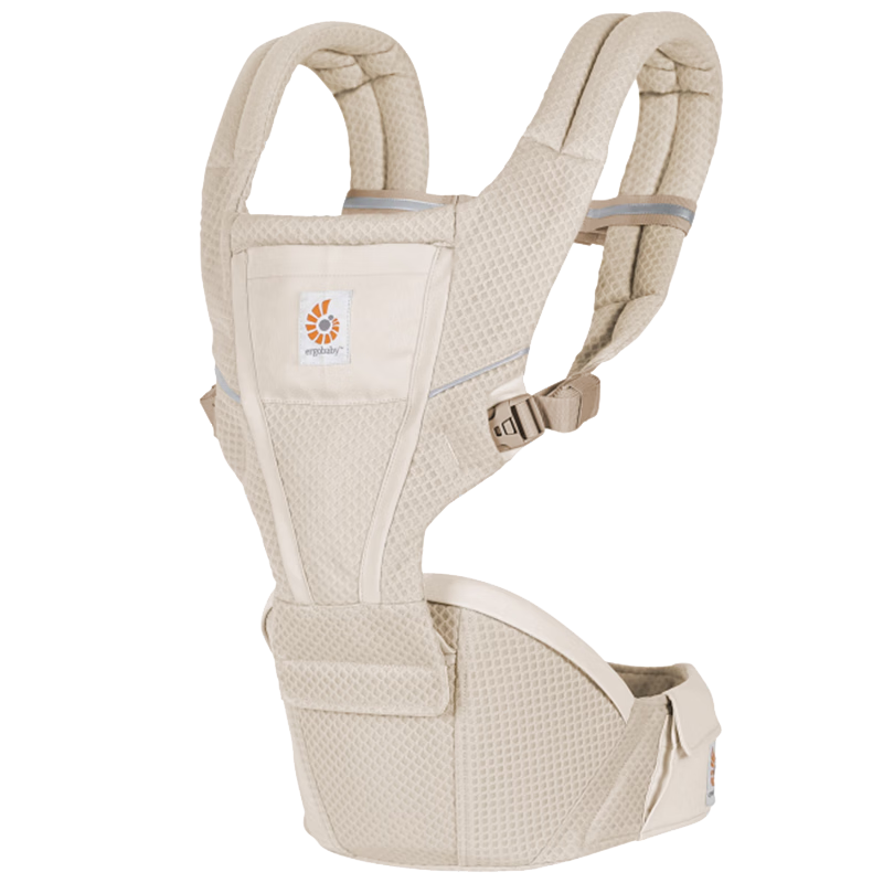ERGObaby American Ergonomic Baby Carrier Waist Stool Alta All-Stage Effortless Breathable with 6 Detachable Carrying Positions Natural Beige