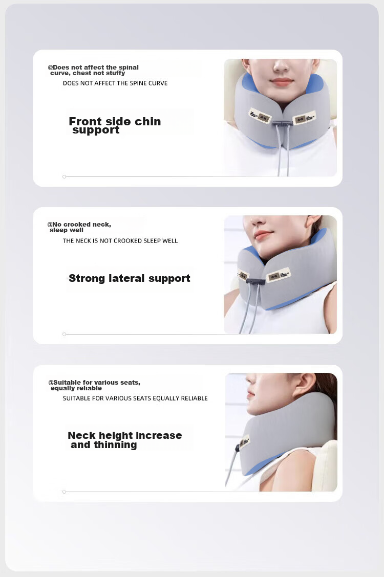 Mixiaoshu U-Shaped Pillow, Nap Pillow, Sleeping Cervical Pillow, Memory Foam Neck Support Pillow for Car, Airplane Travel And Nap 9
