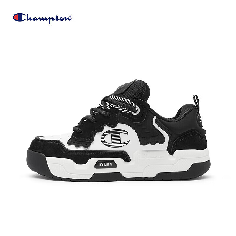 Champion American Champion Sneakers for Women And Men, Classic Retro Street Fashion Thick-Soled Sneakers 24SST13 Black And White Size 42