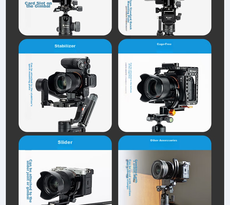 Fotopro X-R95 Universal Swivel Hot Shoe 3/8 to 1/4 Adapter for Digital Camera Horizontal And Vertical Shooting Quick Switch Lens Ring 14