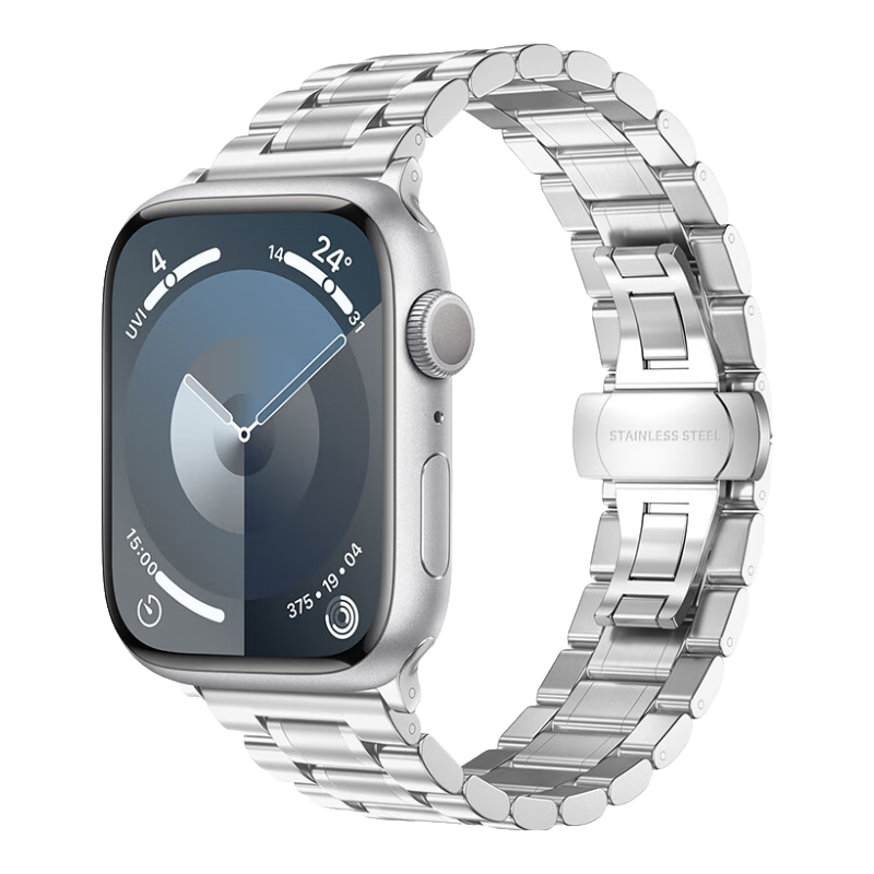 Binghong Compatible with Apple Watch Bands for Apple Watch Series 12, 10 Ultra, 11 Ultra, 3, 4, 9, 8 SE 3, Metal And Stainless Steel Strap for Men And Wome