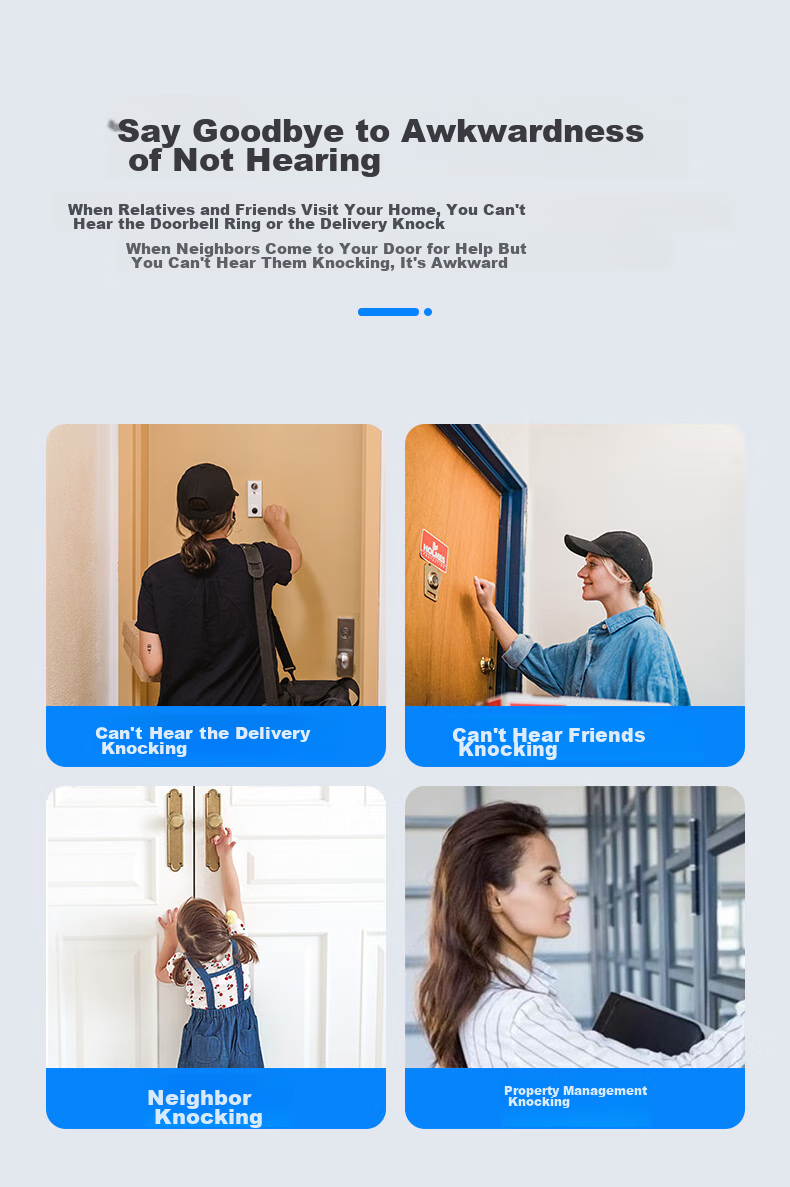 PGST Wireless Home Smart Doorbell with Long-Range Electronic Remote Control for Two Doors, Elderly And Patient Call Butto 5