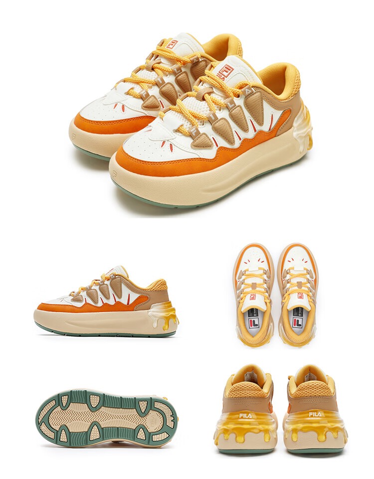 FILA Official Women's CARROT Modern Sneakers Thick Sole Height Increasing Sports Shoes 36