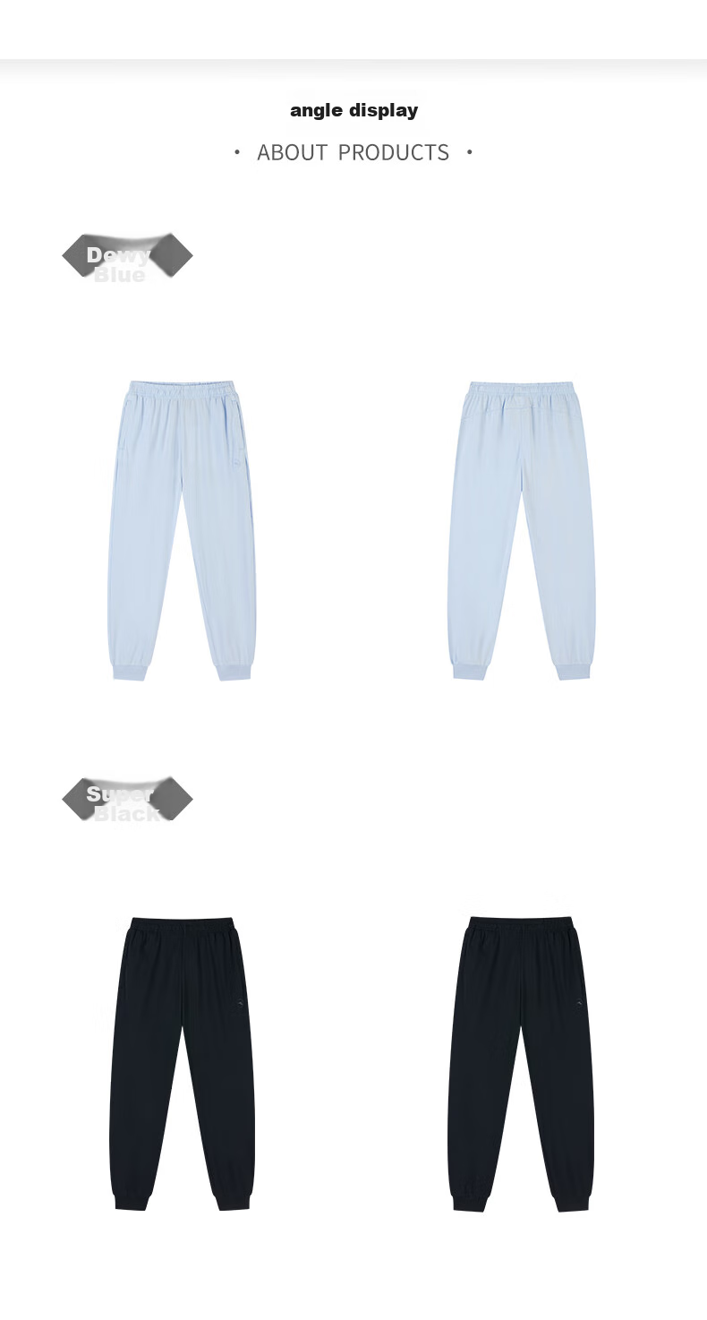 361° Women's Sports Pants, Spring And Autumn Sun Protection, Running Casual Ice Silk Thin Loose-Fit Ankle-Tied Capri Pants 662414714H-3 49
