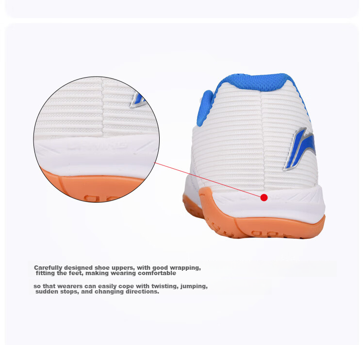 Li-Ning Table Tennis Shoes for Men And Women, Sports Shoes, Specialized Table Tennis Footwear, Breathable Non-Slip Whirlwind 2.0, White And Green, Size 41.5 15