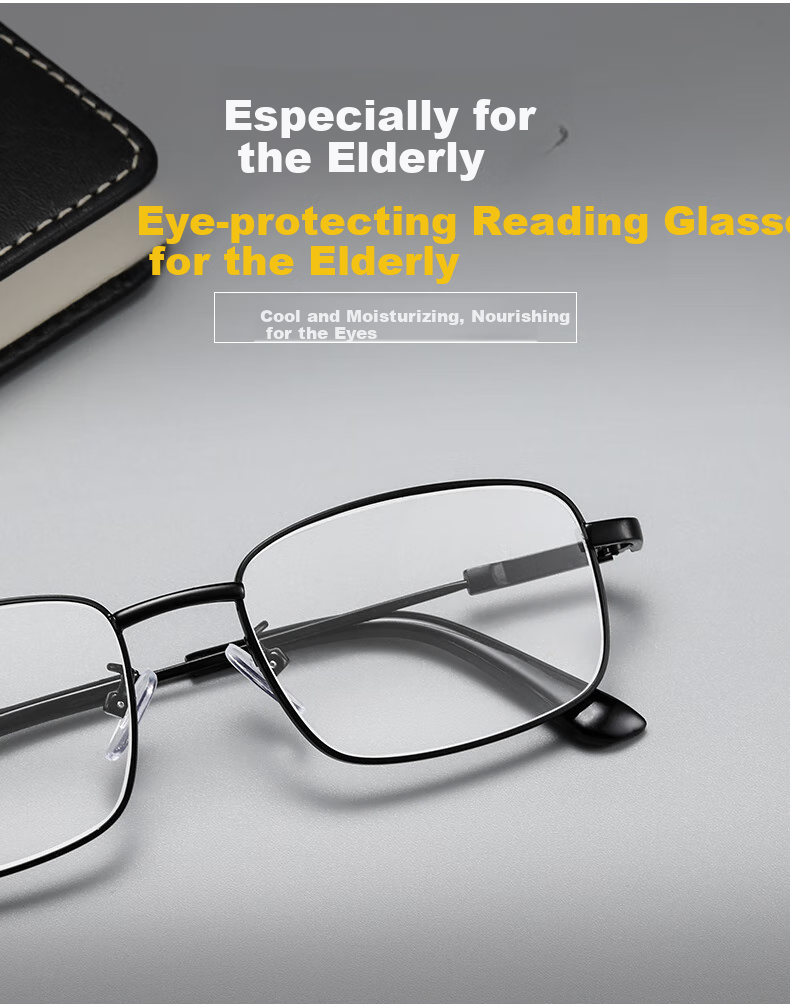 LESCA LUNETIER Pure Titanium Natural Crystal Reading Glasses for Men, High-Definition Ultra-Light Crystal Stone Eyeglasses, Premium Brand Authentic Product from Donghai 9