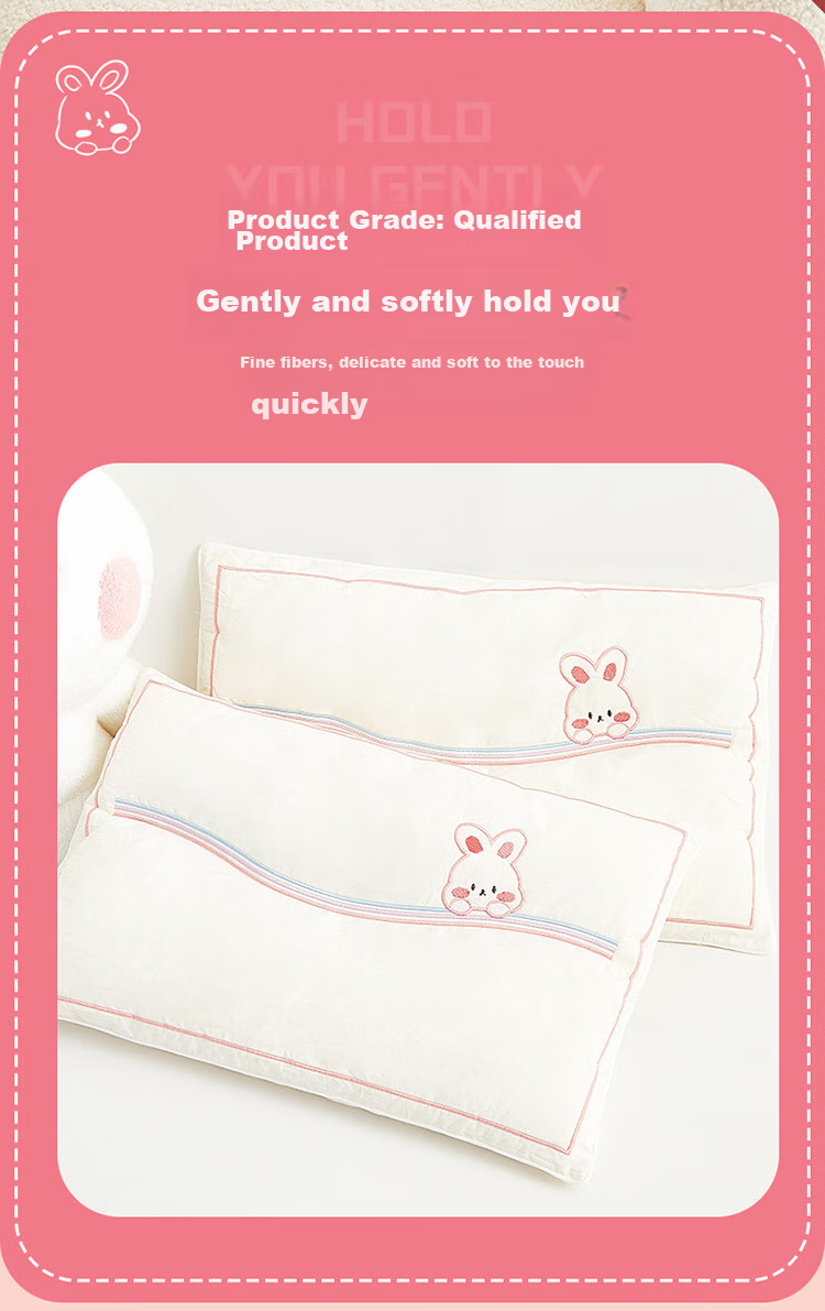 Dohia Silk Pillow, 60-Count Pure Cotton Grade A Washable Infant And Toddler Kindergarten Pillow Core, Single Pack, 50*35cm 9