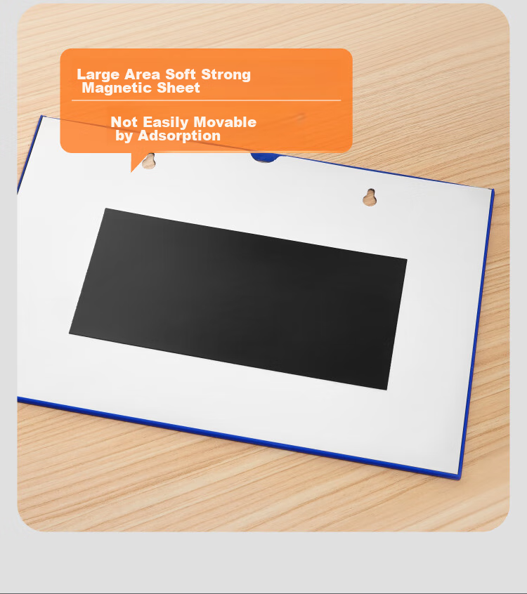 DSB (Dishibi) Card Kashi A4 Magnetic File Holder, Hard Plastic Cover, Magnetic Card Sleeve, Wall-Mounted Magnetic Display, Warehouse Identification Plate, Blue, 5-Pack (With Magnetic, Hanging Holes) 3