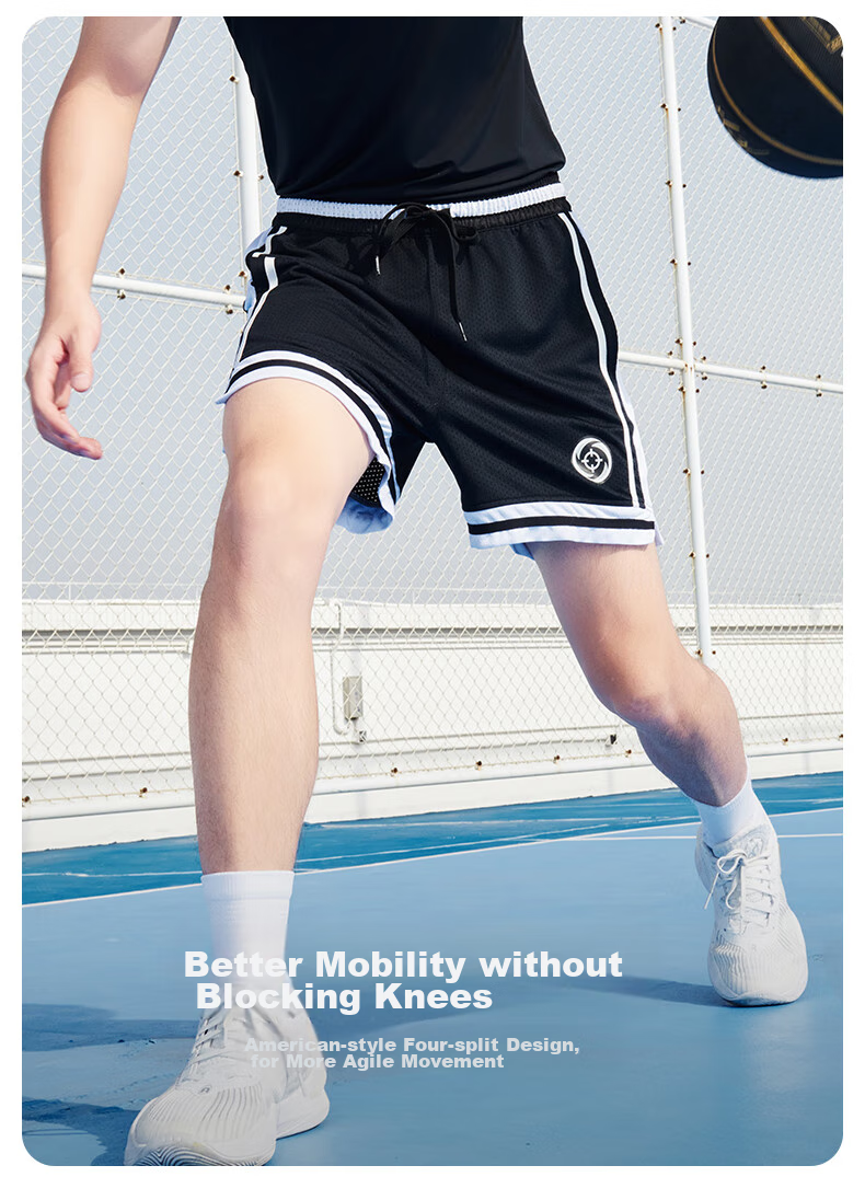 RIGORER Men's Shorts, 2024 Spring Style, Basketball Running Training Shorts, Casual Breathable Sports Pants, Pure White 4