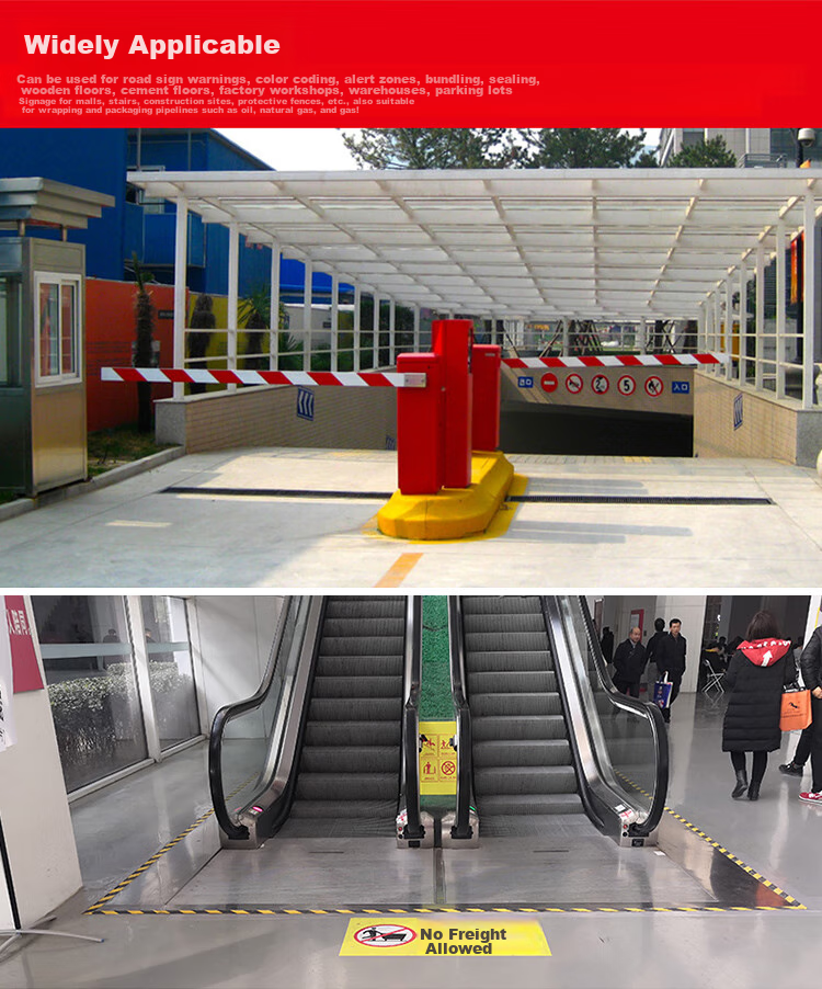 Zhunhang Reflective Stickers, Warning Tape, Caution Line, Floor Stickers, Fire Safety Isolation Tape, Reflective Film, Red And White Diagonal Patter 3