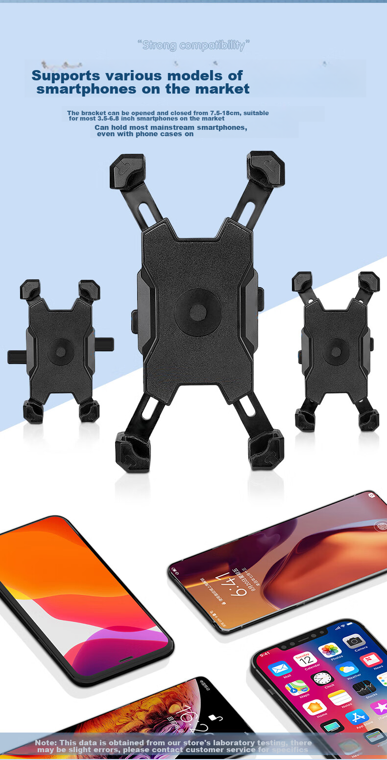 KOOLIFE Electric Vehicle Phone Holder, Motorcycle Bicycle Scooter Handlebar Navigation Mounting Bracket for Riding And Food Delivery with Shock Absorptio 10