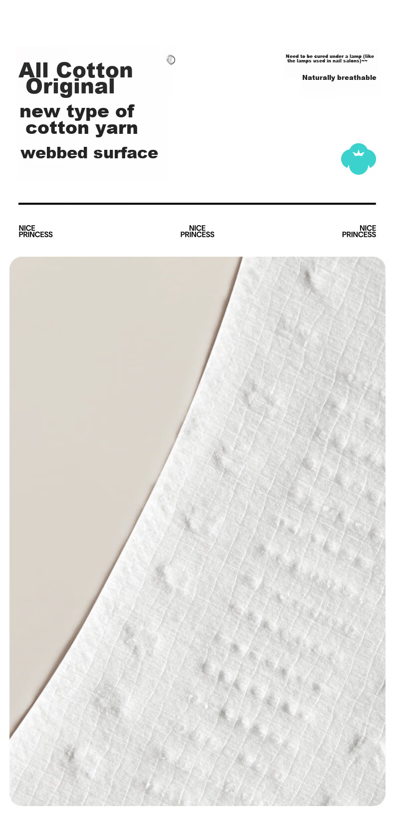 PurCotton [Recommended by Lu Yuxiao], Princess Cotton Pads, Ultra-Thin Daytime Sanitary Napkins, 150MM, 20 Pieces/pack 3