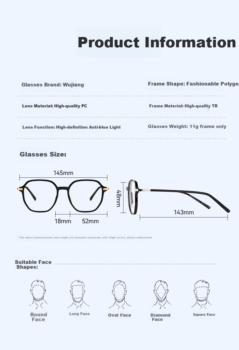 Wujiang Reading Glasses for Men And Women, Bifocal Imported High-Definition Anti-Blue Light Presbyopic Glasses, Black Frame, 250 Degrees 9
