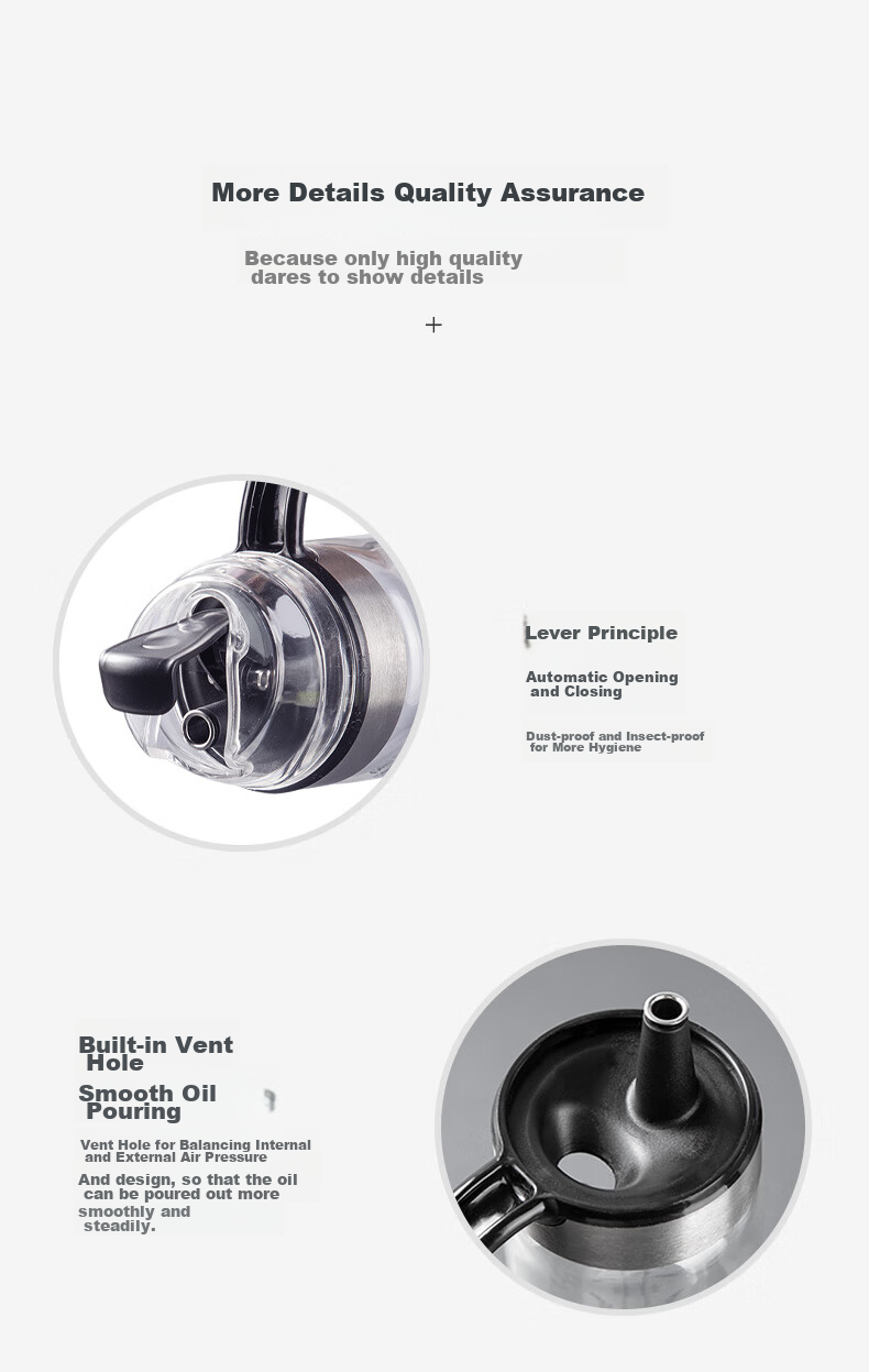 Newair Glass Oil Dispenser with Automatic Opening And Closing, Leak-Proof Kitchen Home Oil Bottle Container for Sesame Oil, Soy Sauce, Vinegar And Seasoning 12
