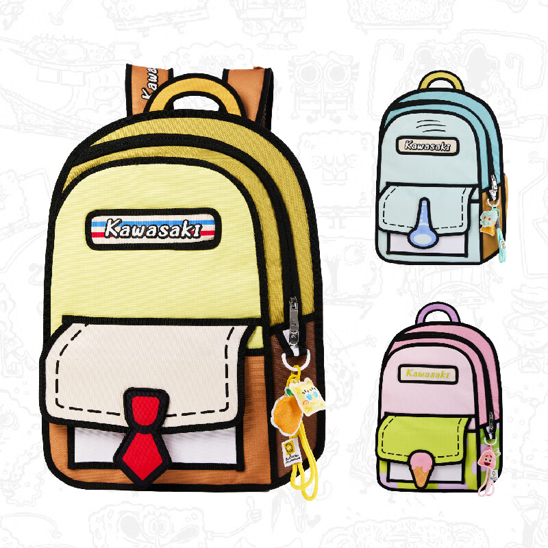 Chuanqi SpongeBob Collaboration Badminton Bag Backpack, Anime Style, Panda Pink, C8250