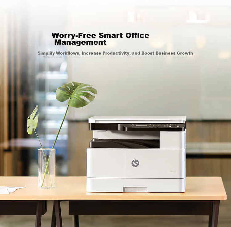 HP A3 Printer M437n, A3/A4 Black And White Laser Printer, Exam Paper Printer Copier Scanner All-In Office Commercial Use, Wired Network Nationwide Warranty, External Wireless 5