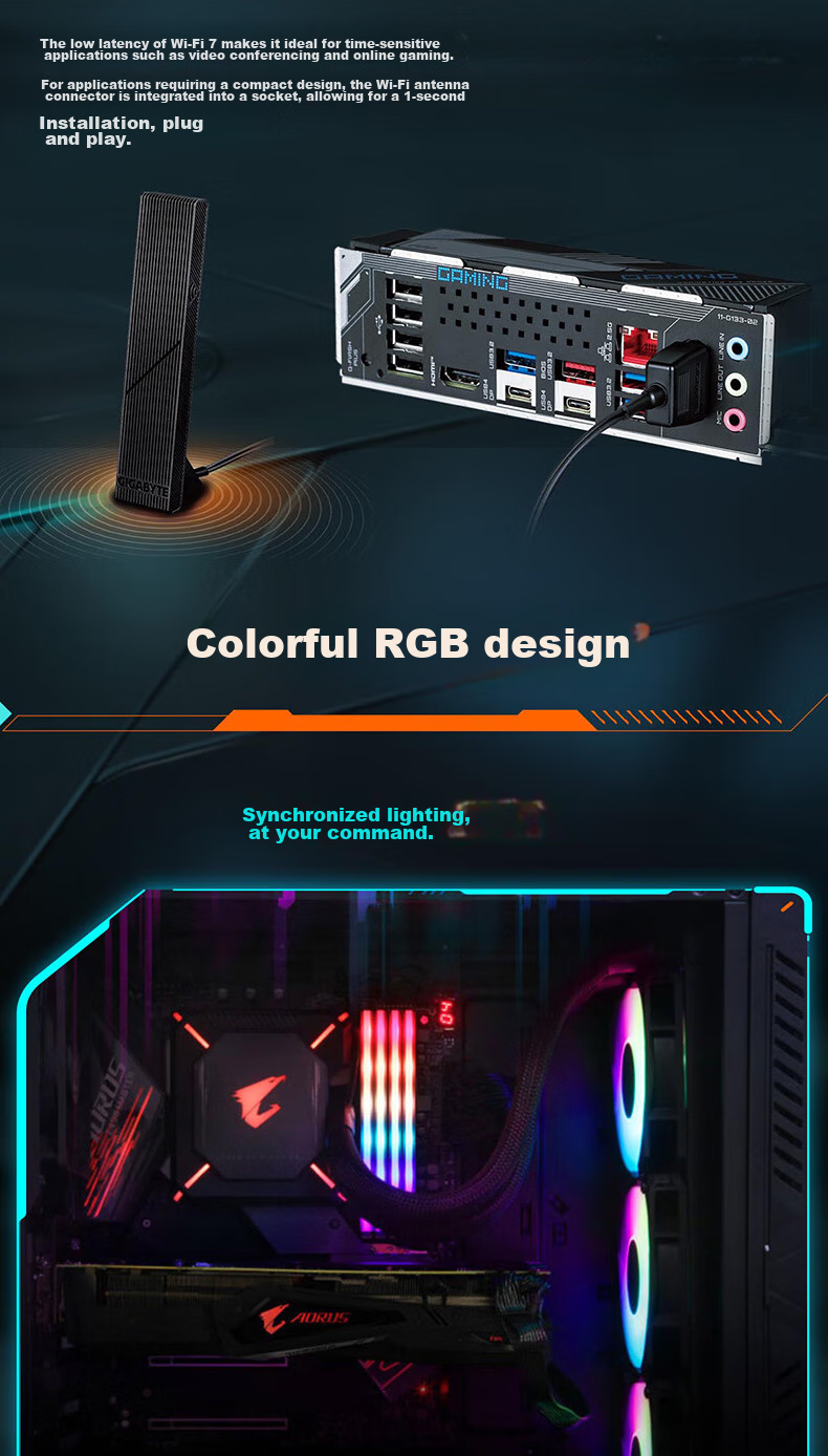GIGABYTE X870 GAMING X WIFI7 Eagle X DDR5 Motherboard Supports AMD CPU AM5 9700X 9800X3D 9900X 9600X 12