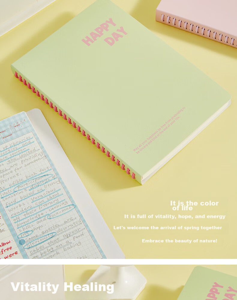 Sannianerban B5/50 Sheets Lined Color-Contrasting Comfortable Loose-Leaf Notebook, Student High-Quality Detachable Journal for Notes, Exam Practice, And Diary - Fengling 7