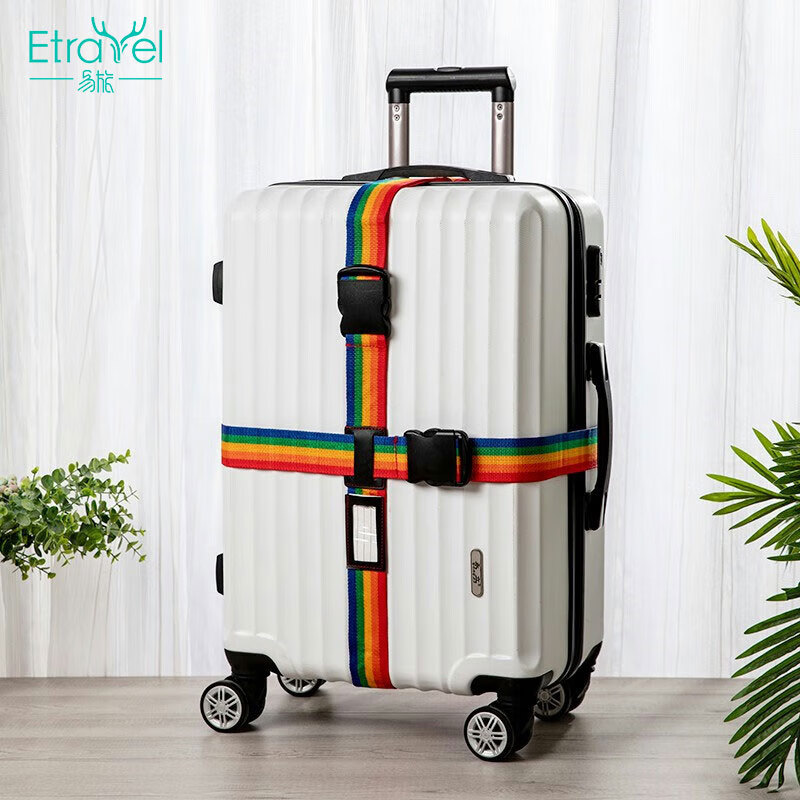 Etravel Cross Luggage Strap Suitcase Tie Travel Trolley Case Binding Strap Multicolor