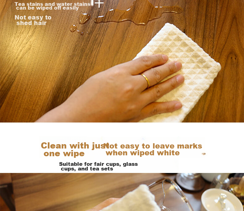 Rother Floor Cleaning Cloth 24*40cm*3 Pieces, Lint-Free Floor Towel, Flat Mop Replacement 3
