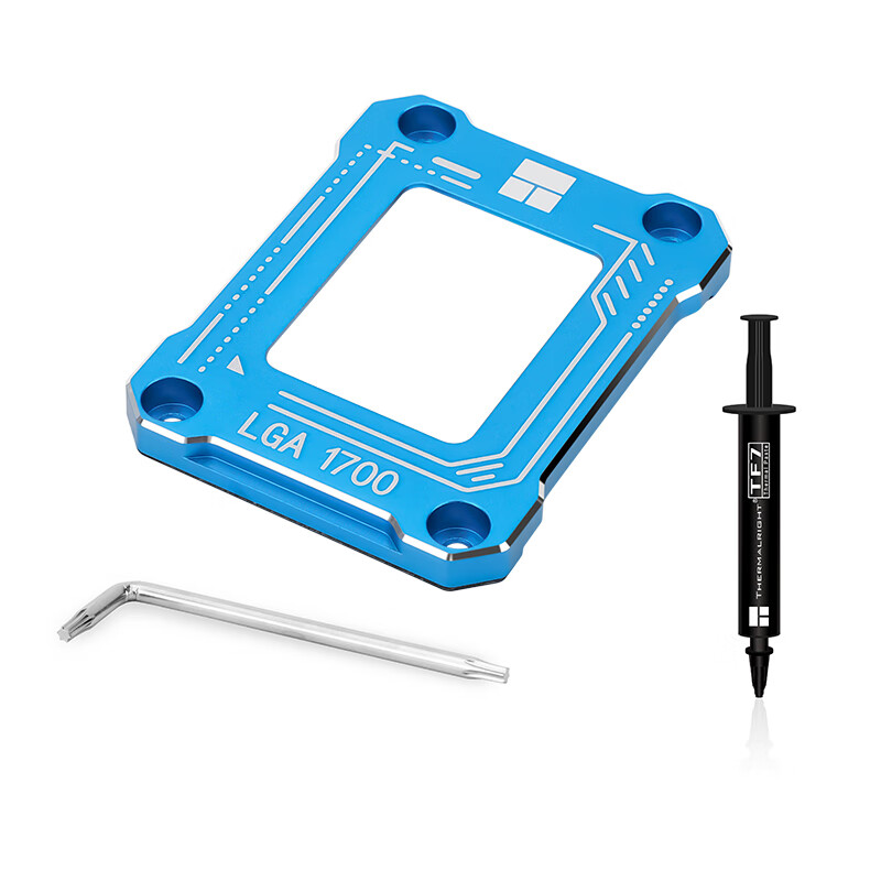 Thermalright LGA17XX-BCF BLUE Intel 12th 13th Gen CPU Bending Correction Anti-Bend Bracket Full Aluminum Alloy with TF7 2G Cooling Accessory