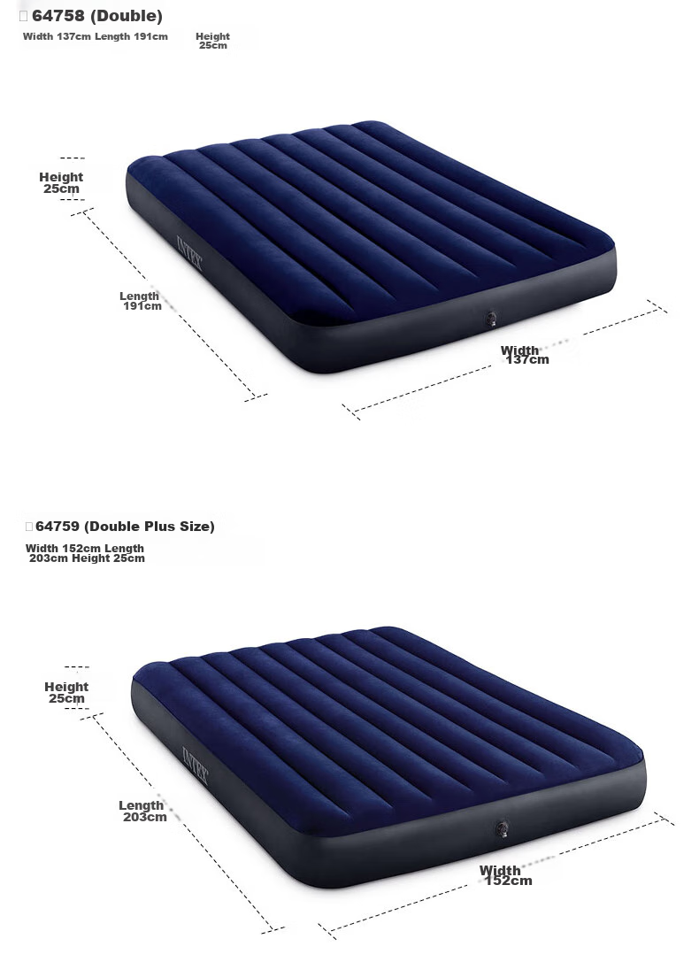 INTEX Inflatable Mattress Car Bed Nap Folding Bed Hospital Companion Single Air Mattress Outdoor Moisture-Proof Mat 64756D 9
