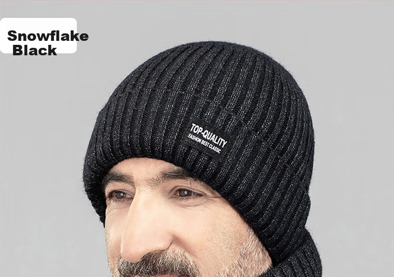 RED DRAGONFLY Hat for Men, Winter Season, Middle-Aged And Elderly, Grandfathers And Fathers, Cold Protection, Warmth, Windproof, Fleece-Lined, Thickened, Knitted Woolen Cap for The Elderly 17