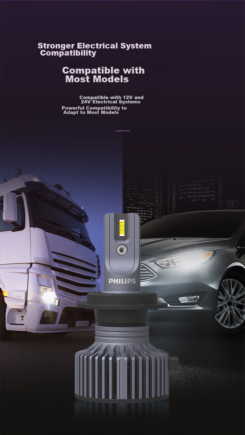 PHILIPS LED Car Headlights, H11 Bulb, Compatible with 12V/24V for Cars And Trucks, Assembly for Xianyi Classic And Kia K3 10