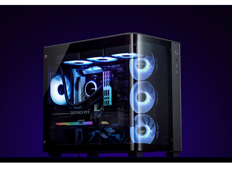 JONSBO TK-3 Black Curved Panoramic ATX Case (Dual 360 Radiator Support/ATX PSU/10 Fan Positions/Type-C Gen2 10Gbps+) 20
