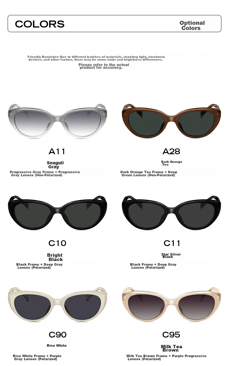 BOLON Sunglasses, Yang Zi's Style, Cat-Eye Sunglasses, UV Protection, Driving Sunglasses for Women, Trendy, BL5092C10 11