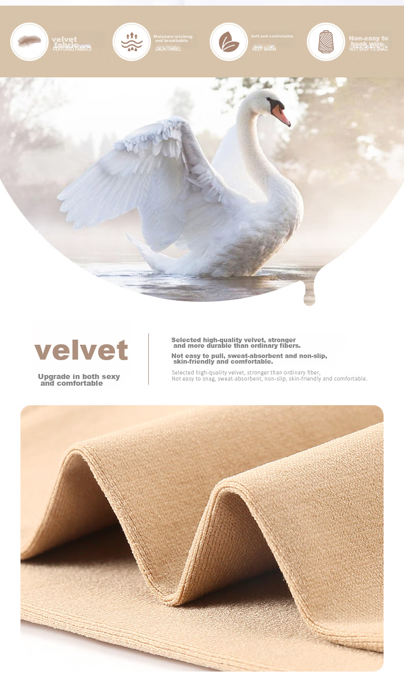 LangSha Silk Stockings for Women, Mid-Length Socks, Spring And Autumn Season, Medium-Thick Velvet Mid-Calf Socks, Black And Flesh Color, Thickened, Anti-Snagging, Wear-Resistant, Antibacterial Socks for Wome 2