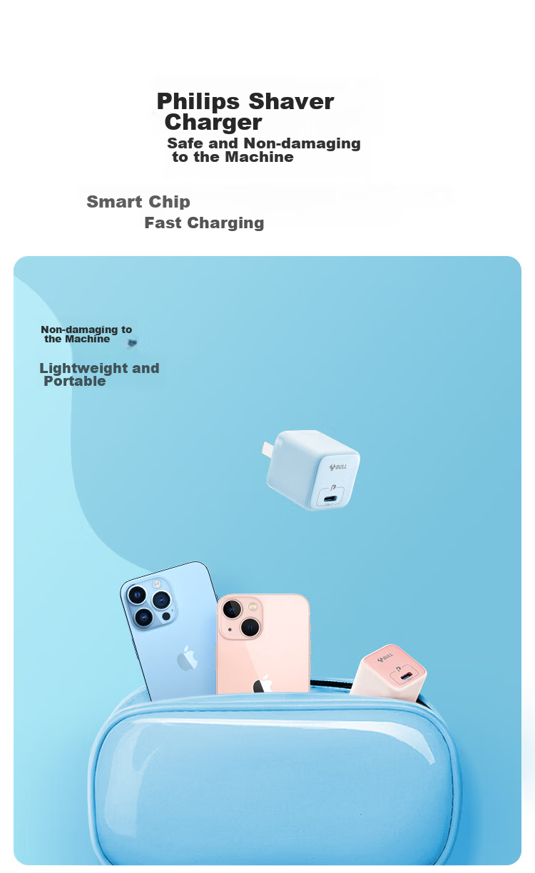 BULL PD20W Charger, Fast Charging Head for Apple IPhone 16, Automatic Power-Off When Fully Charged, Compatible with IPhone 15/14/13 Pro Max/12/11/x/8, Distant Mountain Blue 10
